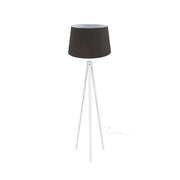 Lampada da terra treppiede bianca con paralume Tripod nero DECOBI2660