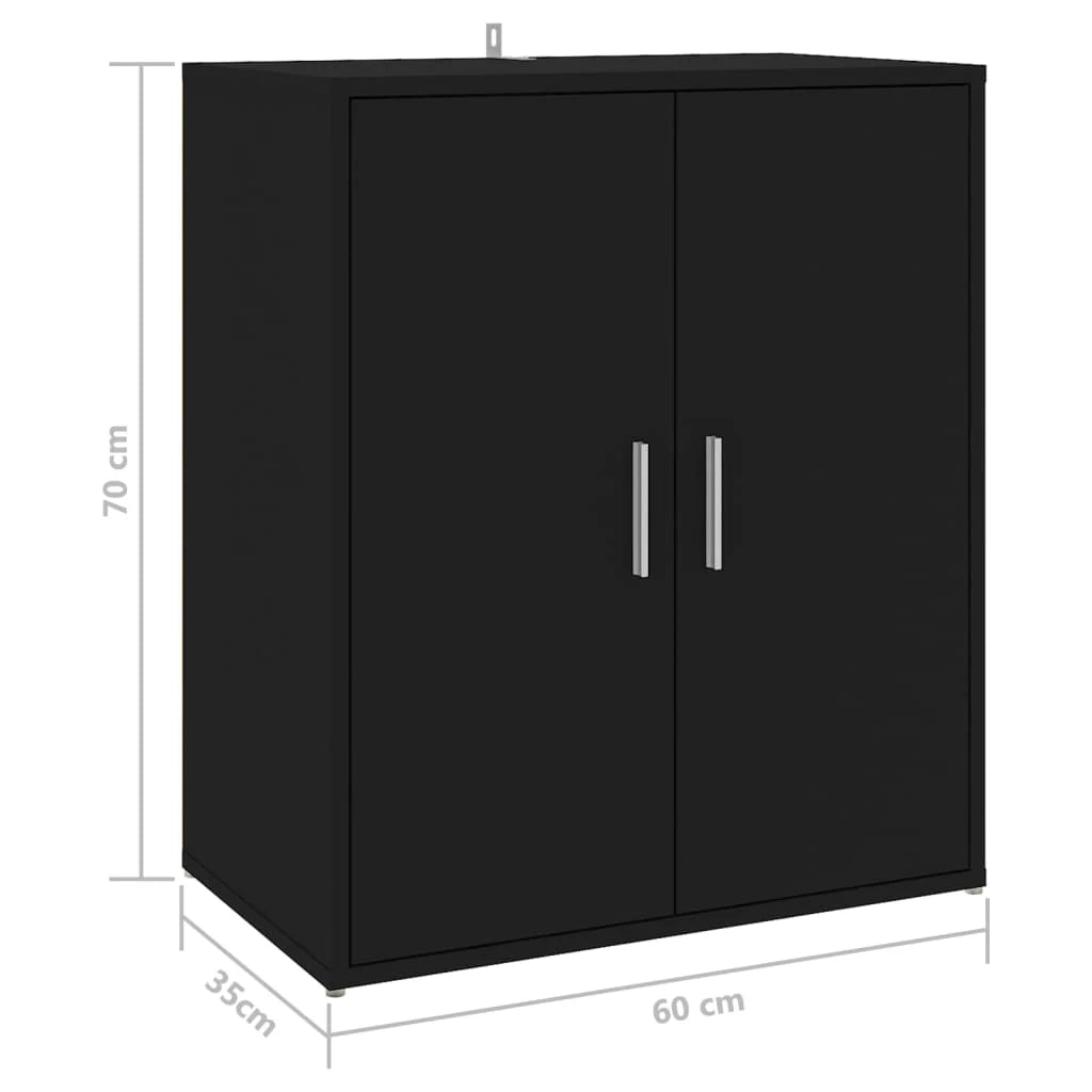 Scarpiera mobile contenitore per scarpe mobile per ingresso/corridoio/soggiorno 60 x 35 x 70 cm legno ingegnerizzato nero 02_0022002