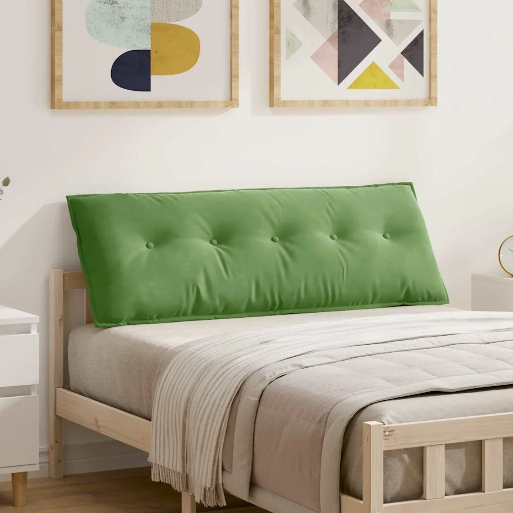 Cuscino per Schiena | Cuscino dorsale Verde chiaro 140 x 50 cm Tessuto in Cords