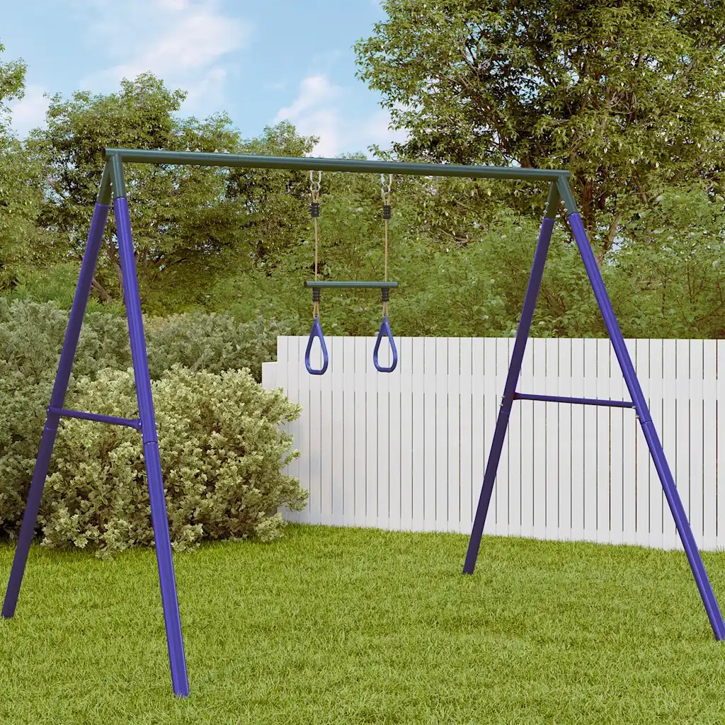 Barra Trapezio con Anelli per Bambini Blu e Verde in Acciaio CFW1503702