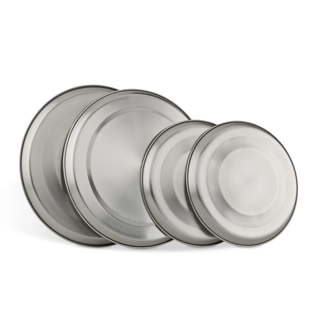 Set di 4 copripiastre da cucina design senza tempo cucina 40 x 30 x 1 cm in acciaio inox spazzolato 13_0003073