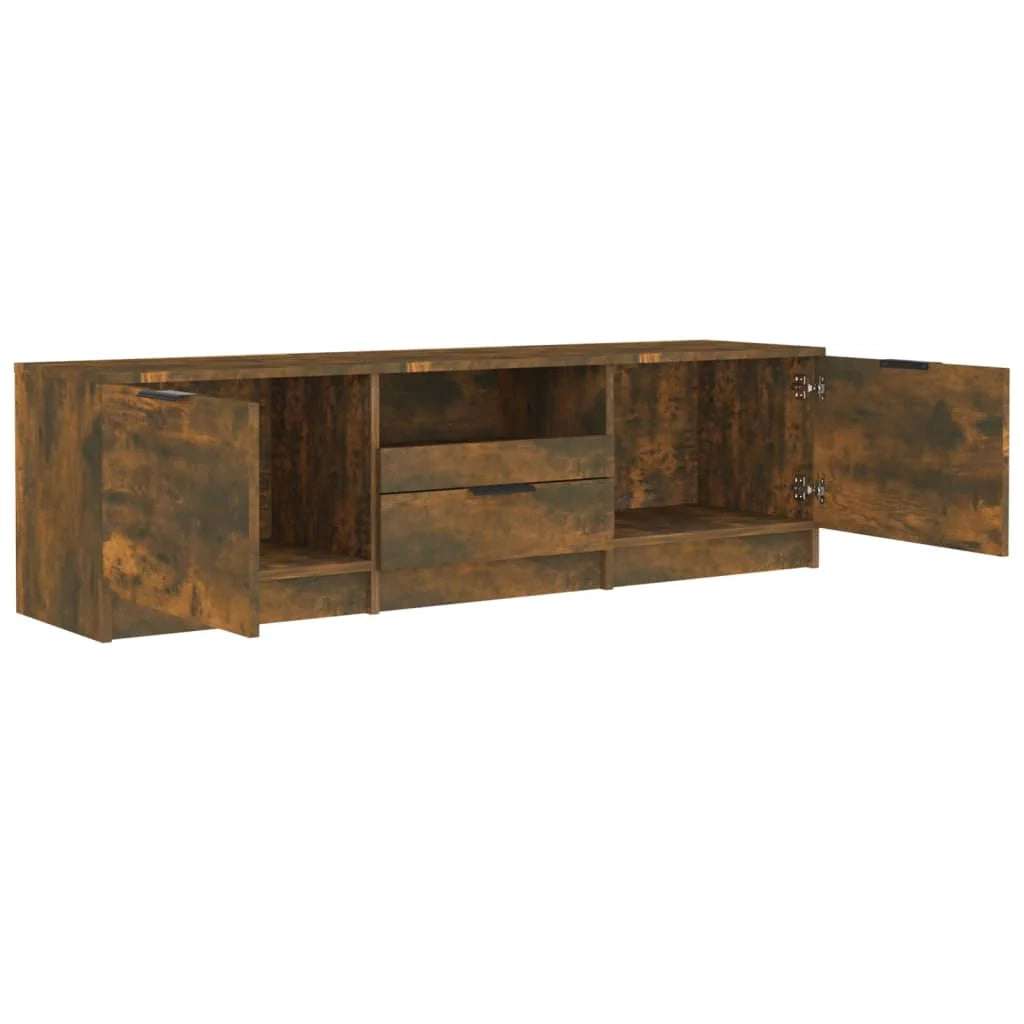 Mobile TV multimediale mensola TV credenza TV sala da pranzo soggiorno camera da letto rovere affumicato 140 x 35 x 40 cm legno ingegnerizzato marrone 02_0027329