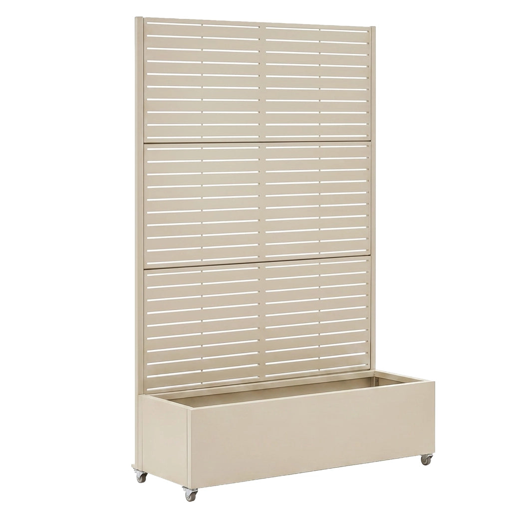 Fioriera con Spalliera Nodepp in Acciaio 190 x 120 x 38 cm - Beige casa.pro