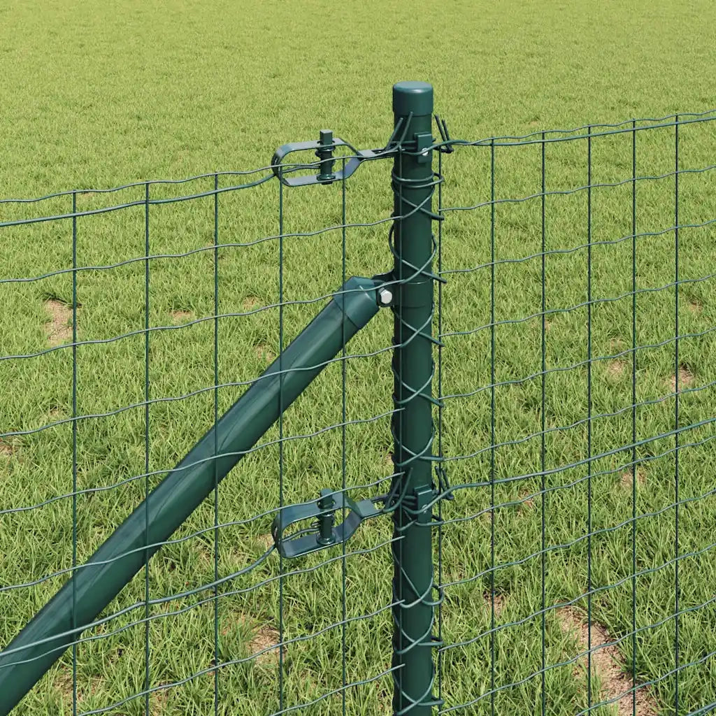 Recinzione con Posto Verde 0,8 x 25 m Acciaio e PVC