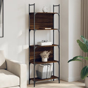 Libreria 5 Ripiani Rovere Marrone 60,5x24x166,5 cm Multistratocod mxl 133969