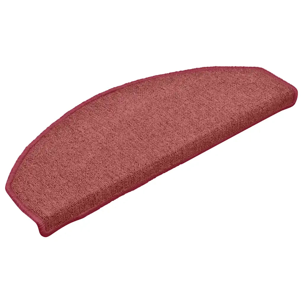 vidaXL Tappetini per scale 30 pz 65x24x4 cm Bordeaux Semicircolari Grandi