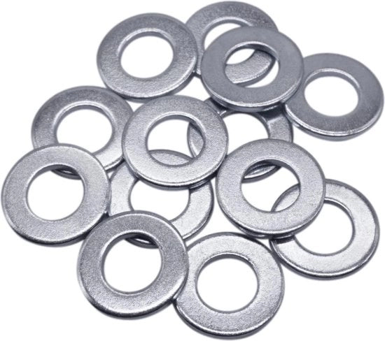500 pezzi - slittini DIN 125A M10 - anelli metallici rotondi - riparazione piatta - supporti di distanziamento in acciaio