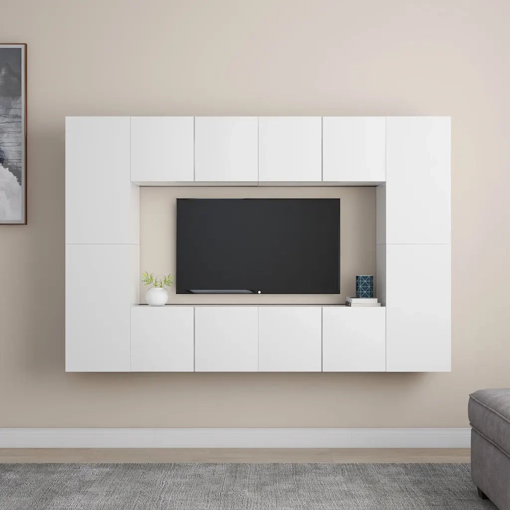 Set Mobile TV 8 pz Bianco in Truciolato cod mxl 33892