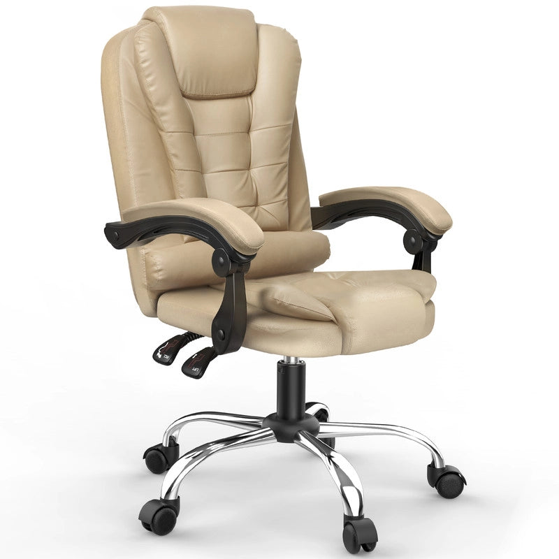 Sedia da ufficio, sedia da ufficio ergonomica  con ampio sedile imbottito, sedia da ufficio regolabile in altezza, rotelle silenziose