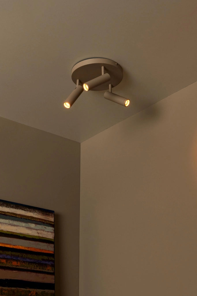 Faretto soffitto GRADO 3xMR11 taupe alluminio Lucide
