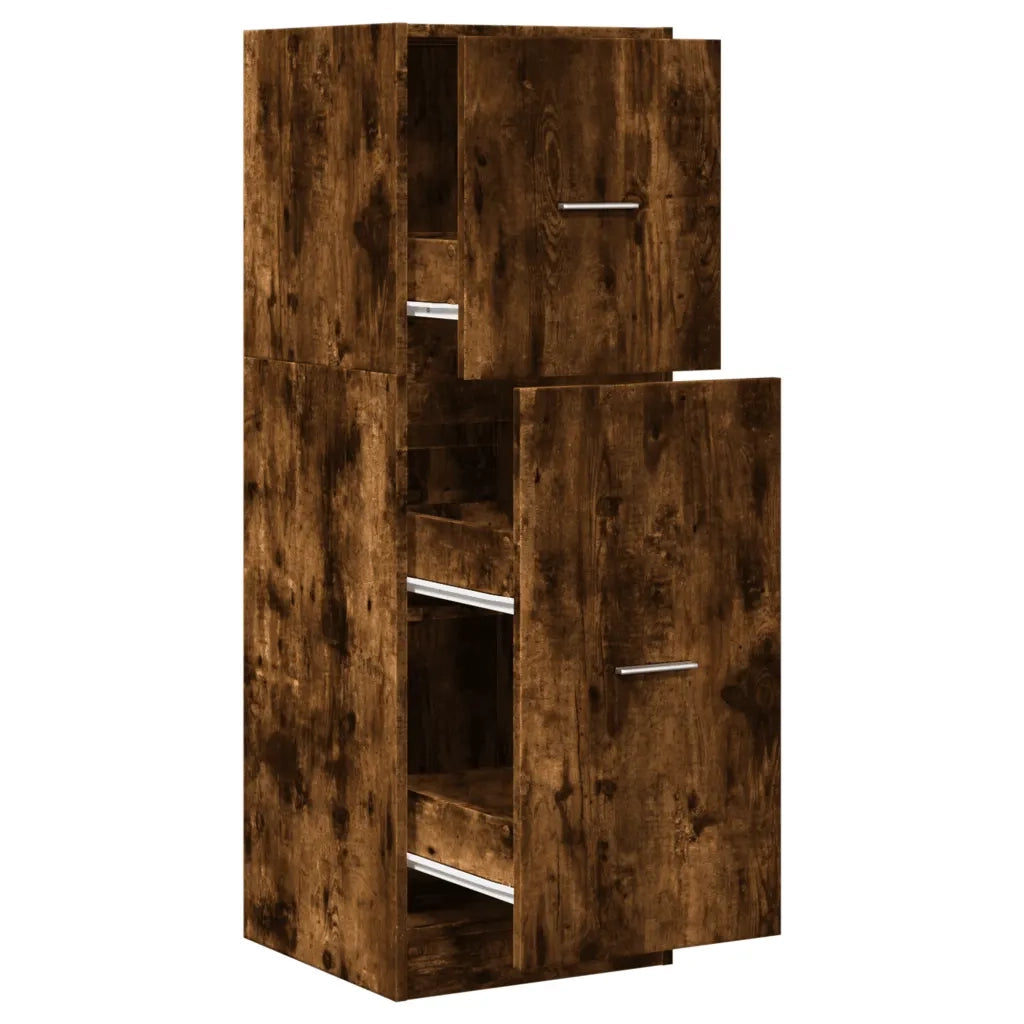 Armadietto da Farmacia Rovere Fumo 40x41x118 cm in Truciolato 855200