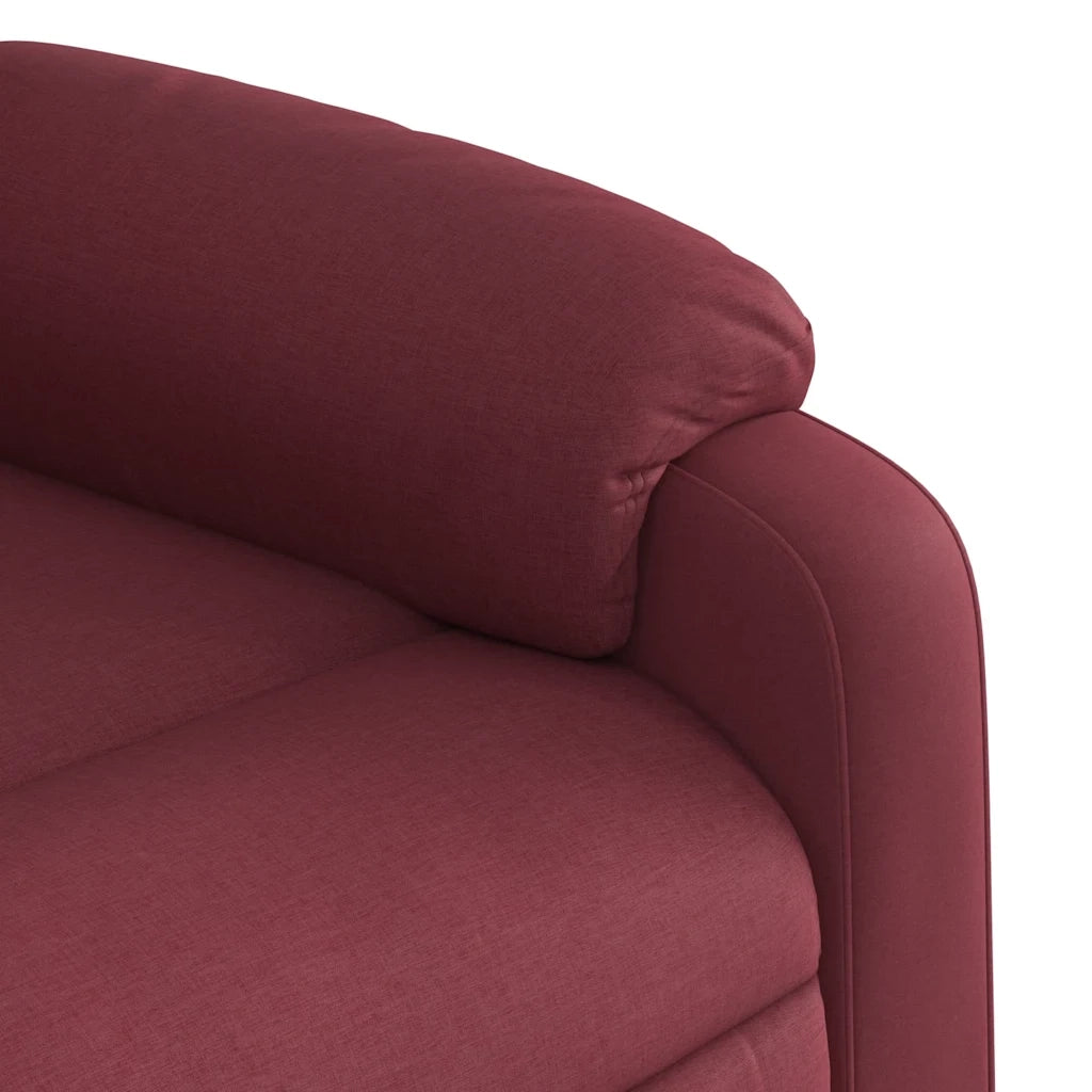 Poltrona | Sedia Relax Reclinabile in Tessuto Rosso Vino