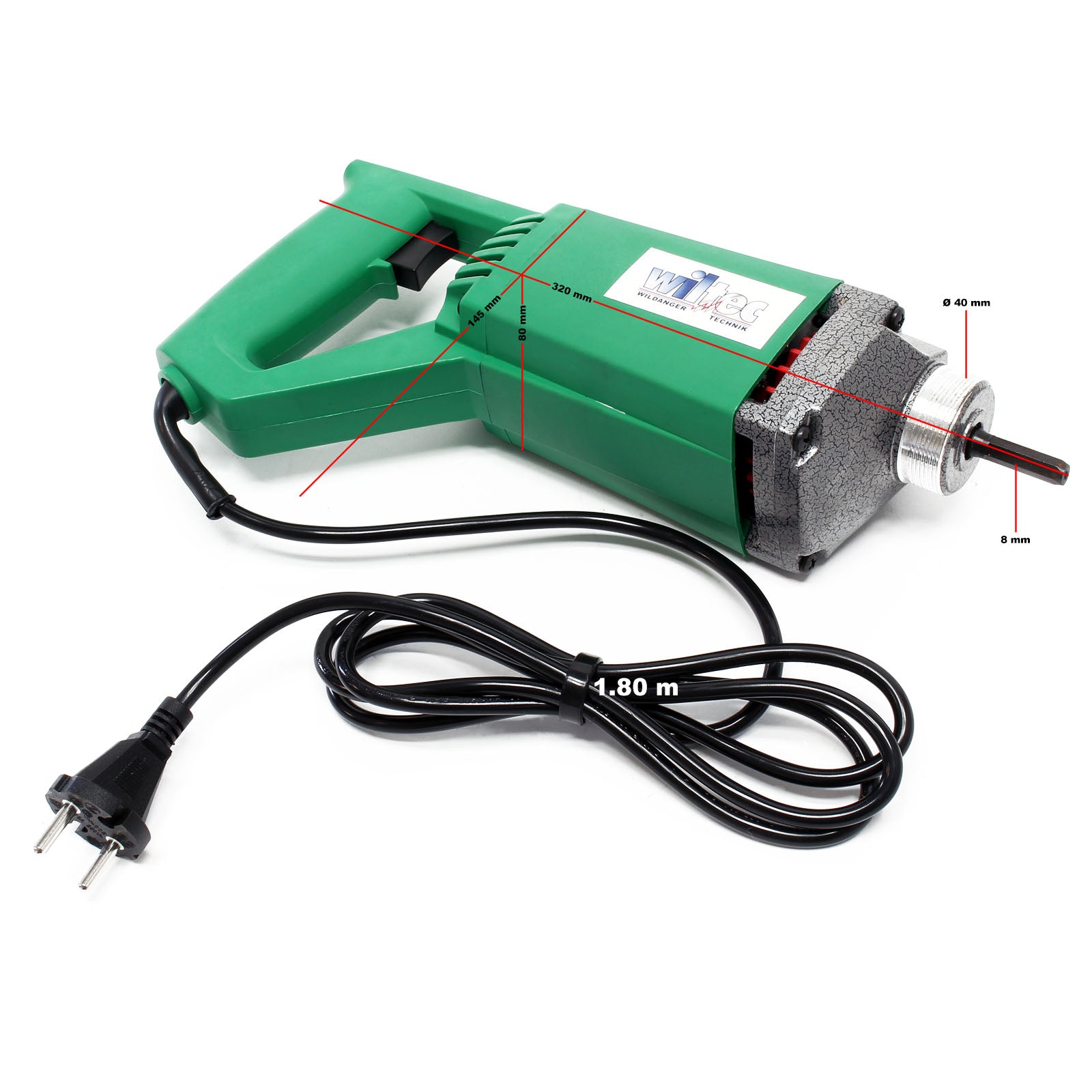 Motore per vibratore elettrico 580 watt 5600 rpm per ago vibrante Ø35mm cemento calcestruzzo
