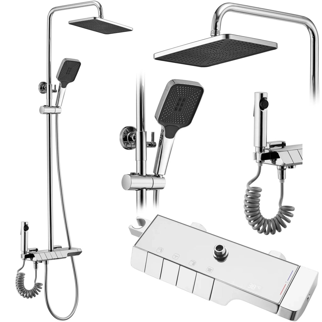 Set Doccia Con Termostato Rea Rob Chrome