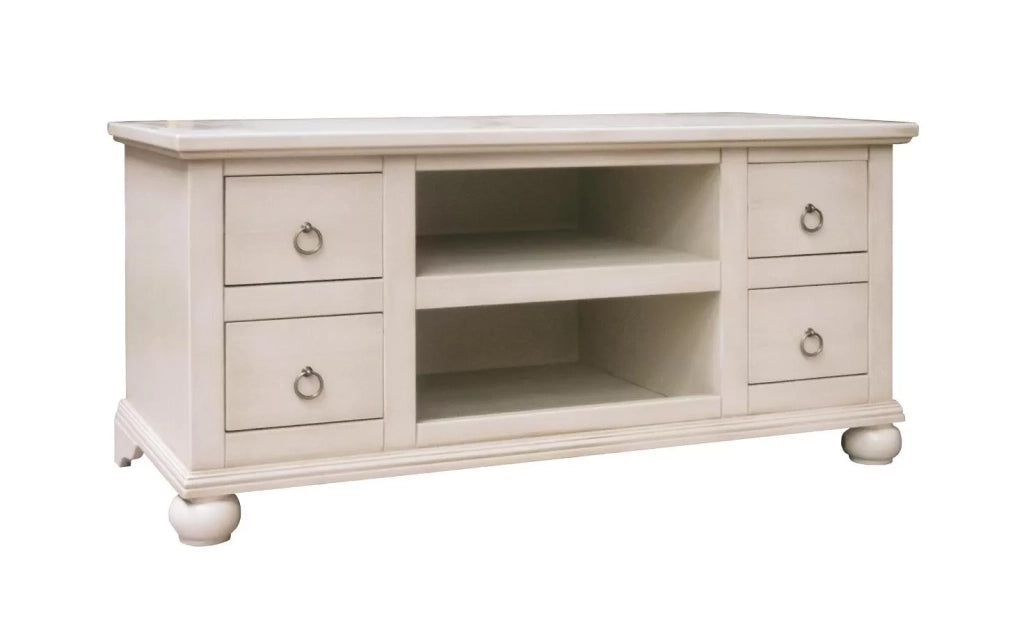 Porta tv classico 4 cassetti in legno avorio l.120 p.50 h.53 - Mobili 2G
