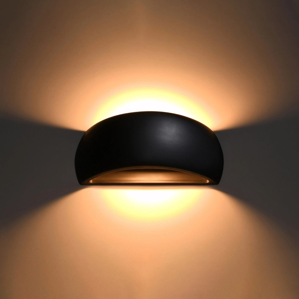 Applique TRIBUN Pure Lume ceramica nera/bianca G9 32cm