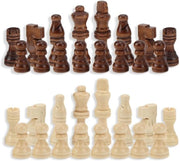 Figure di Scacchi Professionali - 32 pezzi - Materiale plastico con effetto legno - Design antiscivolo - Resistenti e duraturi - Adatti per principianti e professionisti - Pezzi da scacchi