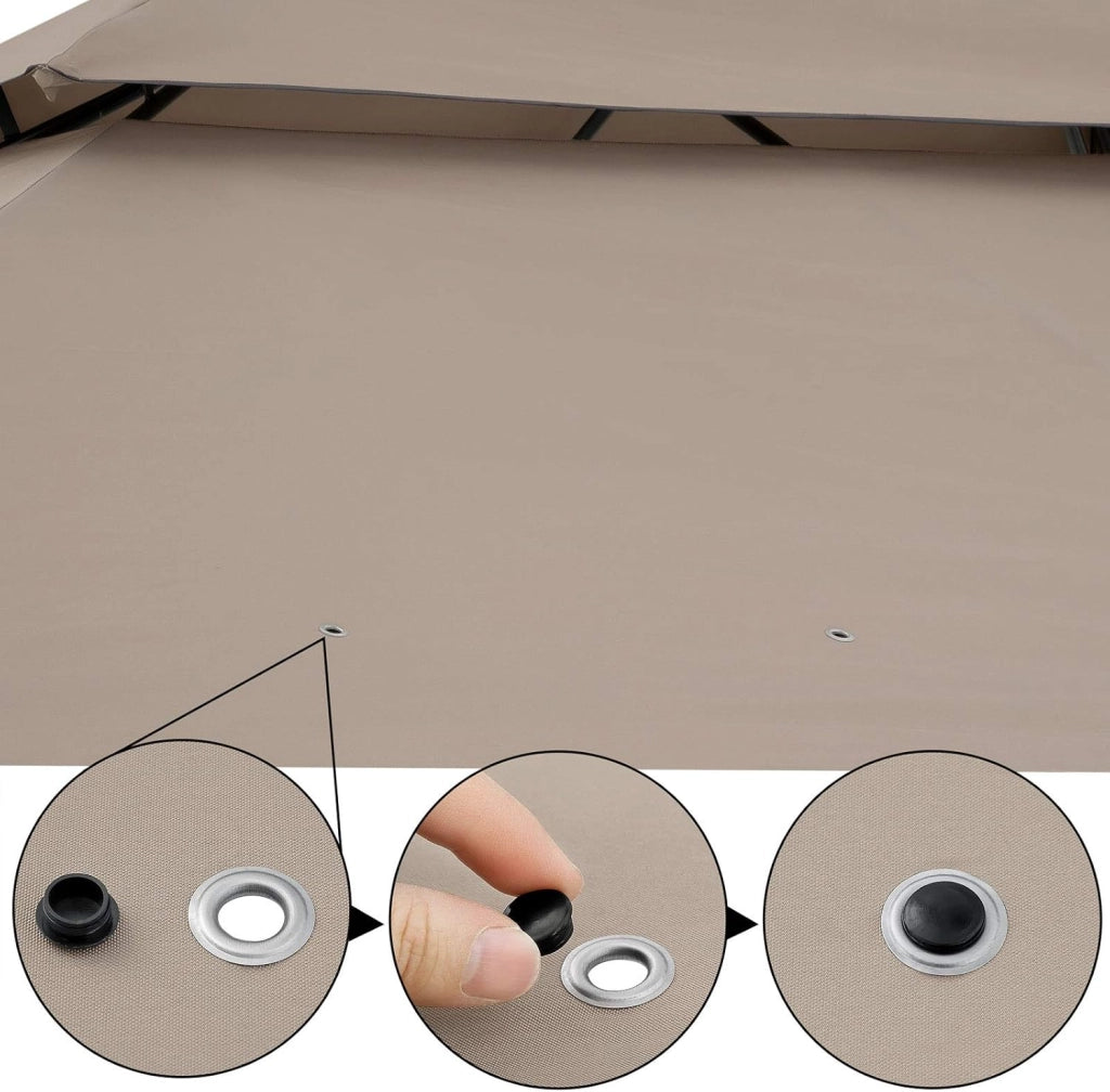 Gazebo Topas Padiglione 3x4m in Metallo Resistente Idrorepellente con Pannelli Laterali Tendone da Giardino Feste