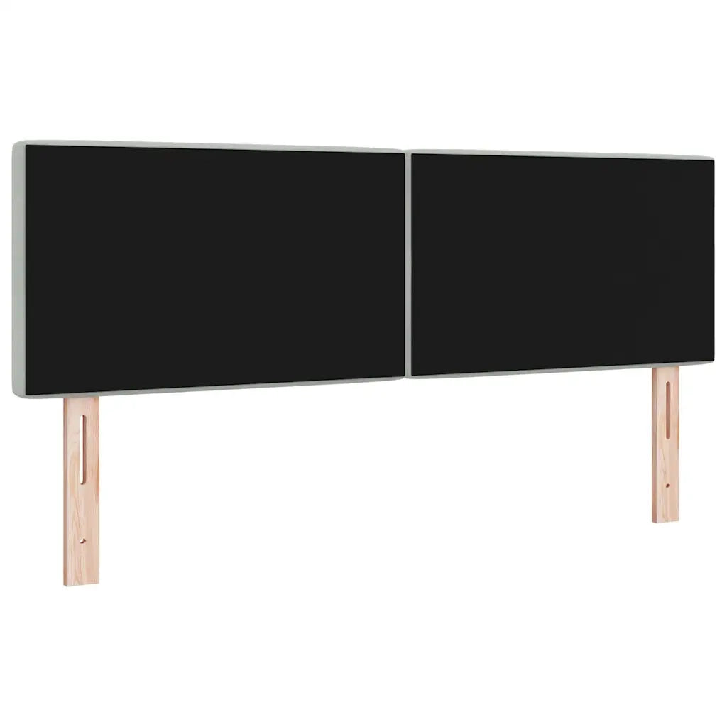 Testiera LED con testiera-Testata con LED-Testiera Decorativa Grigio chiaro 160 cm Poliestere 937461