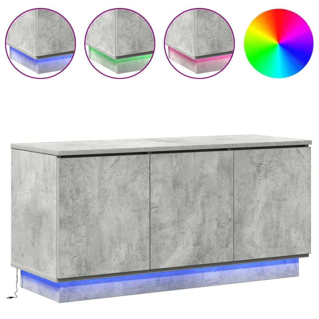 Mobile TV Grigio cemento 100 x 38 x 49 cm Legno multistrato 869669
