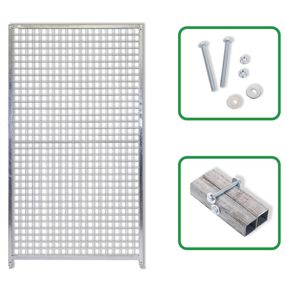 Pannello semplice in rete per box cani maglia 5x5 cm zincatura a caldo 100xh180 cm