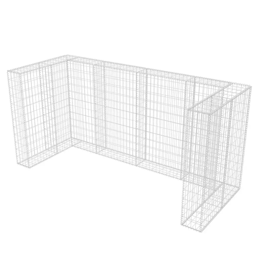 Gabbione in Rete in Acciaio per 3 Cassonetti 250x100x120 cm 142560