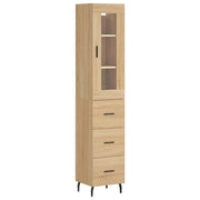 Buffet credenza cassettiera armadio mobile contenitore organizer cucina soggiorno salotto rovere Sonoma alto 34,5 x 34 x 180 cm legno ingegnerizzato marrone 02_0033962