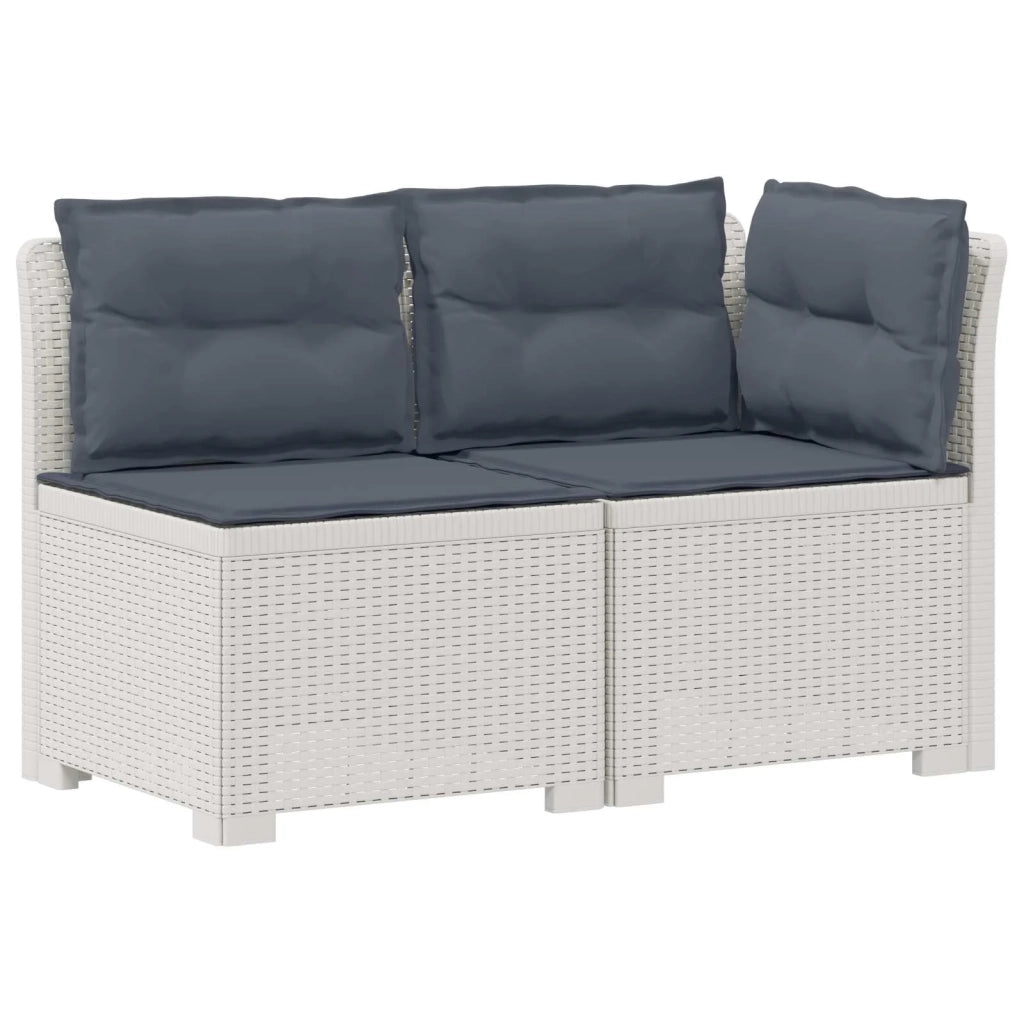 Divano da esterno-Divano da Giardino a 2 Posti con Cuscini Aspetto Rattan PP 654330