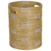 Cesta di seagrass con manici in plastica leggera Cesta per il bucato fatta a mano Stile rustico Boho Soggiorno Bagno