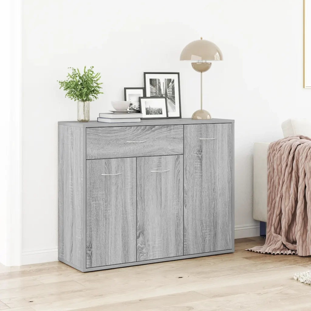 Credenza Grigio Sonoma 88x30x70 cm in Legno Ingegnerizzato