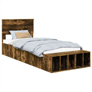 Letto singolo | Letto per adulti | Struttura del letto Rovere fum¨¦ 100 x 200 cm Legno multistrato