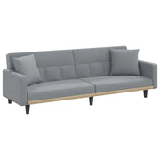 Divano letto | Sof¨¤ letto | Letto singolo con Cuscini Grigio Chiaro in Tessuto
