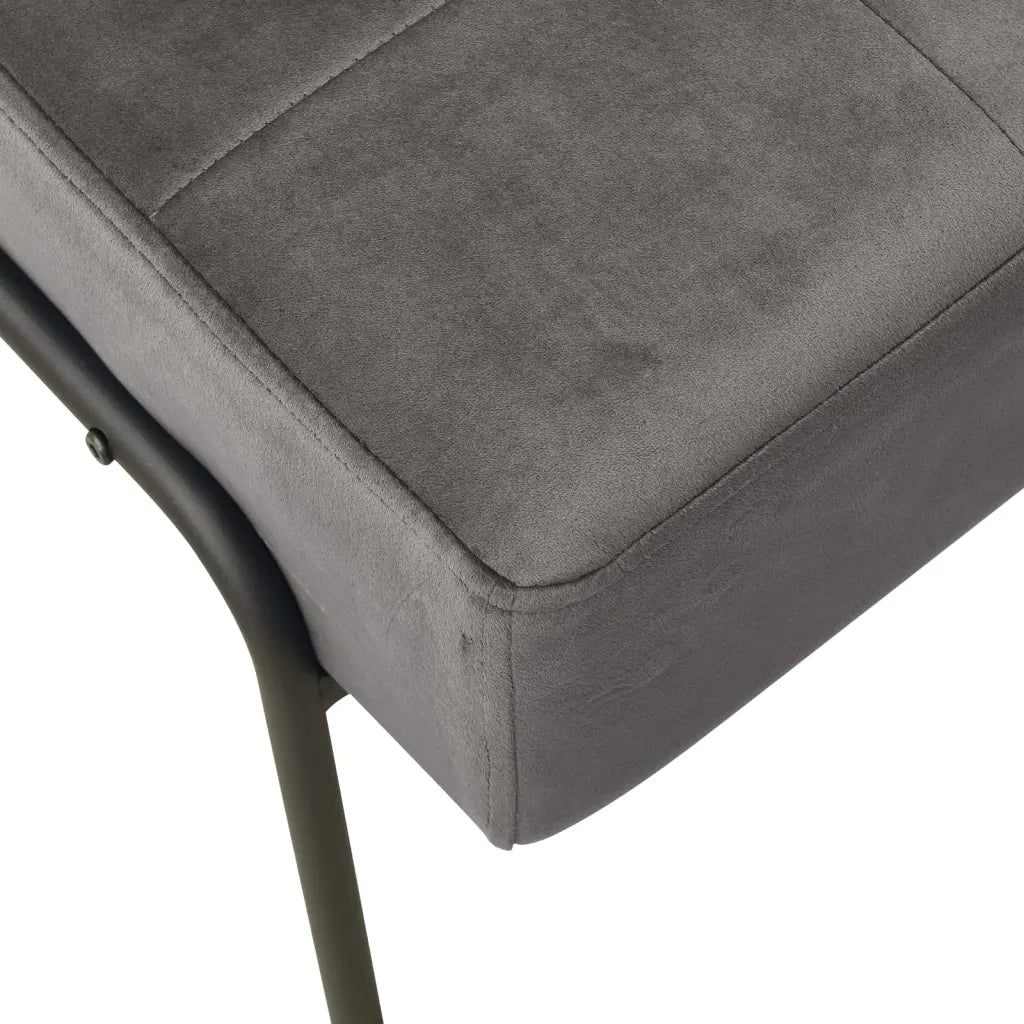 Poltrona Relax | Sedia Relax 65x79x87 cm Grigio Scuro in Velluto
