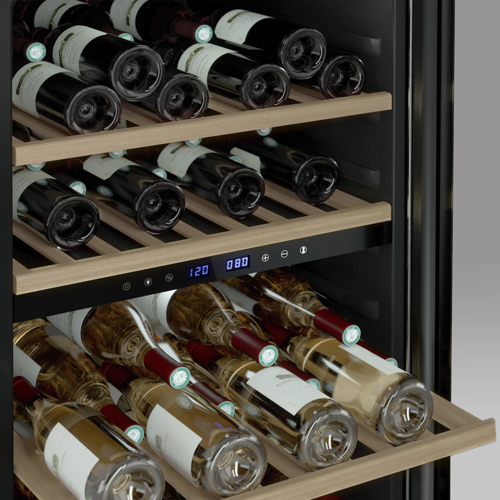 Cantinetta per vino Les Petits Champs CAVCDB62 da 62 bottiglie dual zone 12-20°C nera
