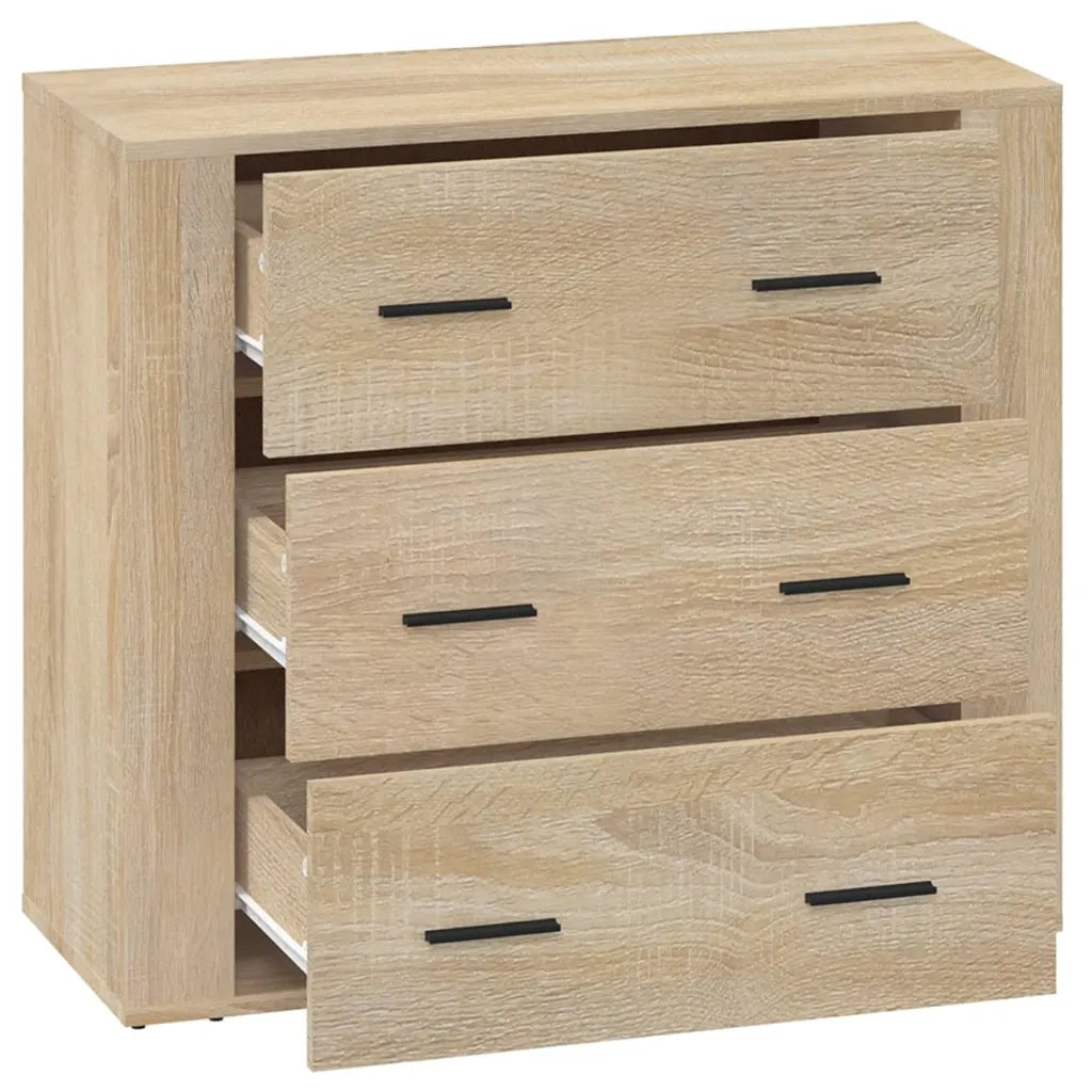 Credenza Rovere Sonoma 80x33x70 cm in Legno Multistrato cod mxl 9399