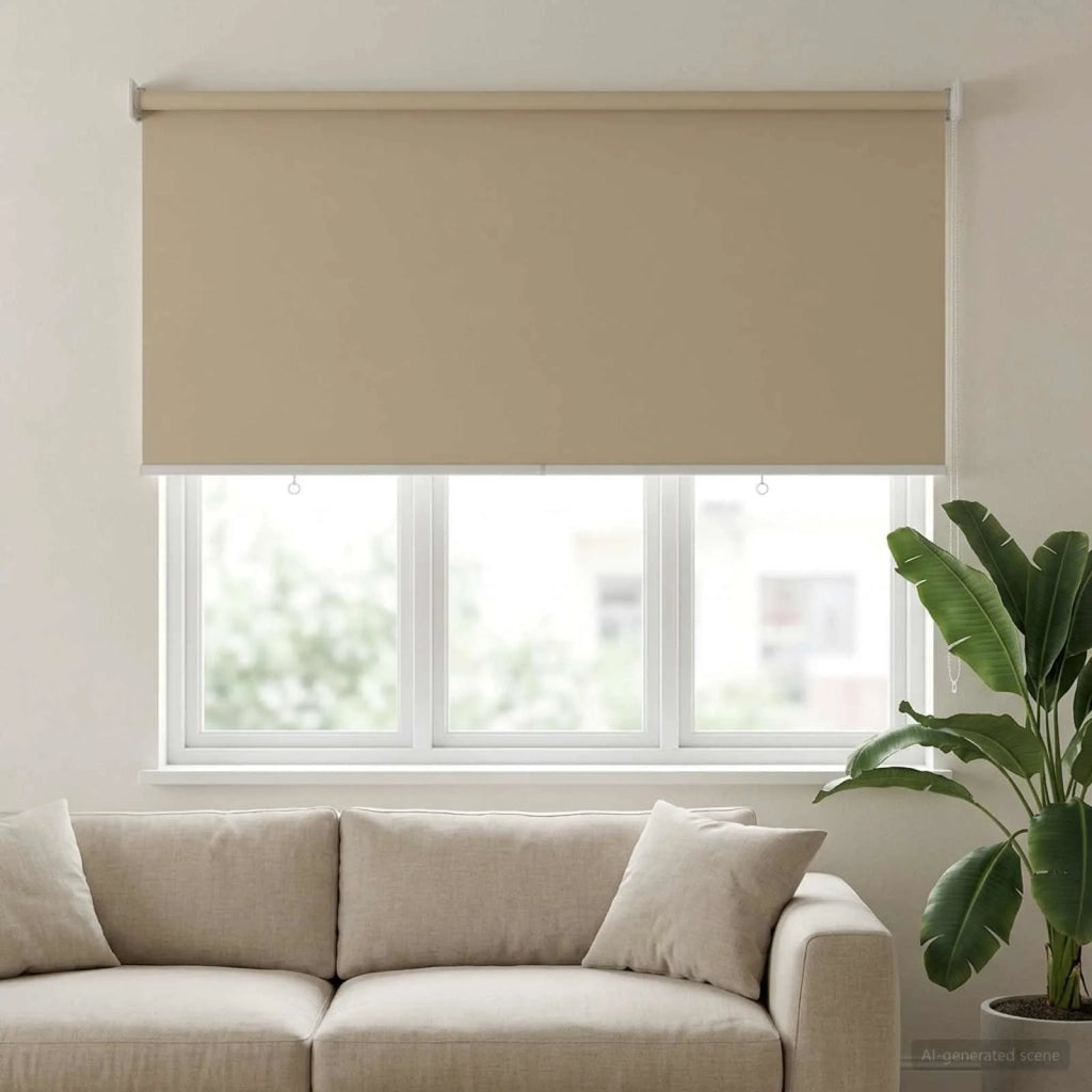 Voletta a rullo con protezione UV Beige 140 x 140 cm Poliestere 42041222