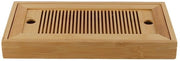 Tavolo per il Tè in Bambù - Doppia Faccia - Cerimonia del Tè Gongfu - Sostenibile - Decorativo - 27x14,2x3cm - Ciotola per Servire il Tè