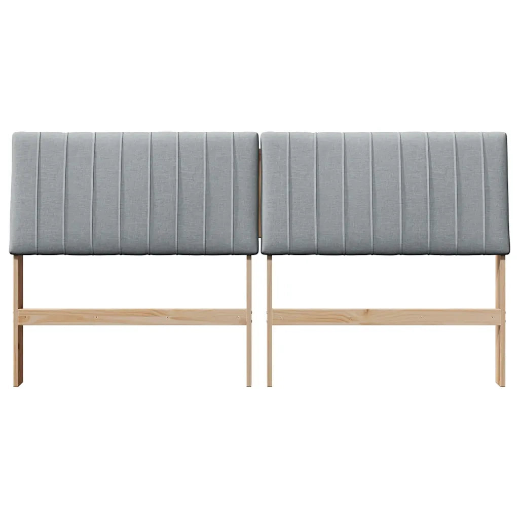 Testiera imbottita Grigio chiaro 180 cm Pino massello 879379