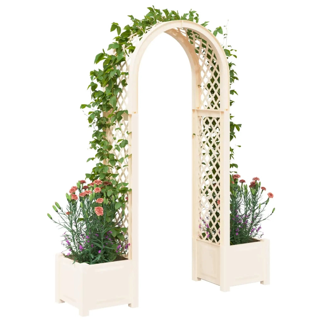 Arco di Rose con Vaso Bianco 168,5 x 43 x 207 cm PP CFW7867333