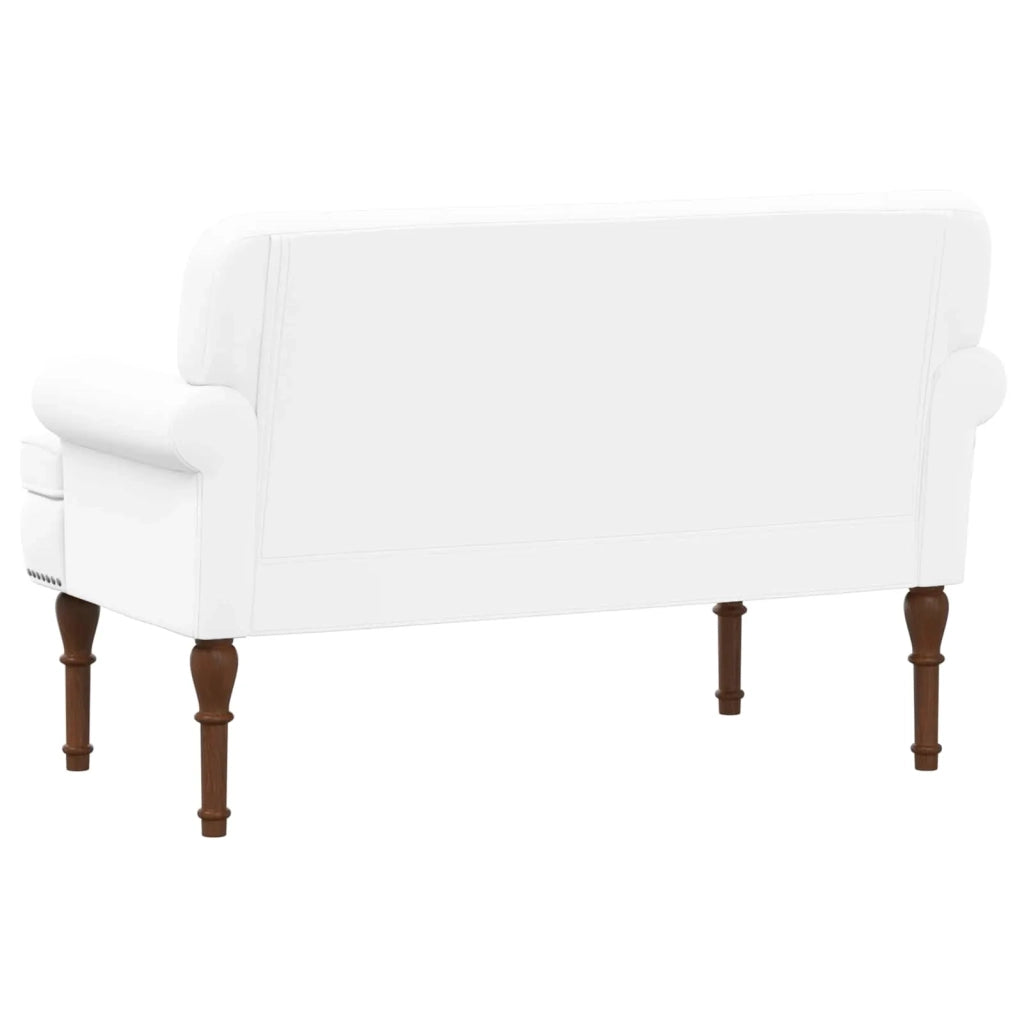 Loveseat con bottoni imbottiti Bianco 120 x 65 x 77 cm 42041863
