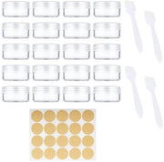 Polvere per crema 20 pezzi 10ml - contenitori vuoti per crema con coperchio