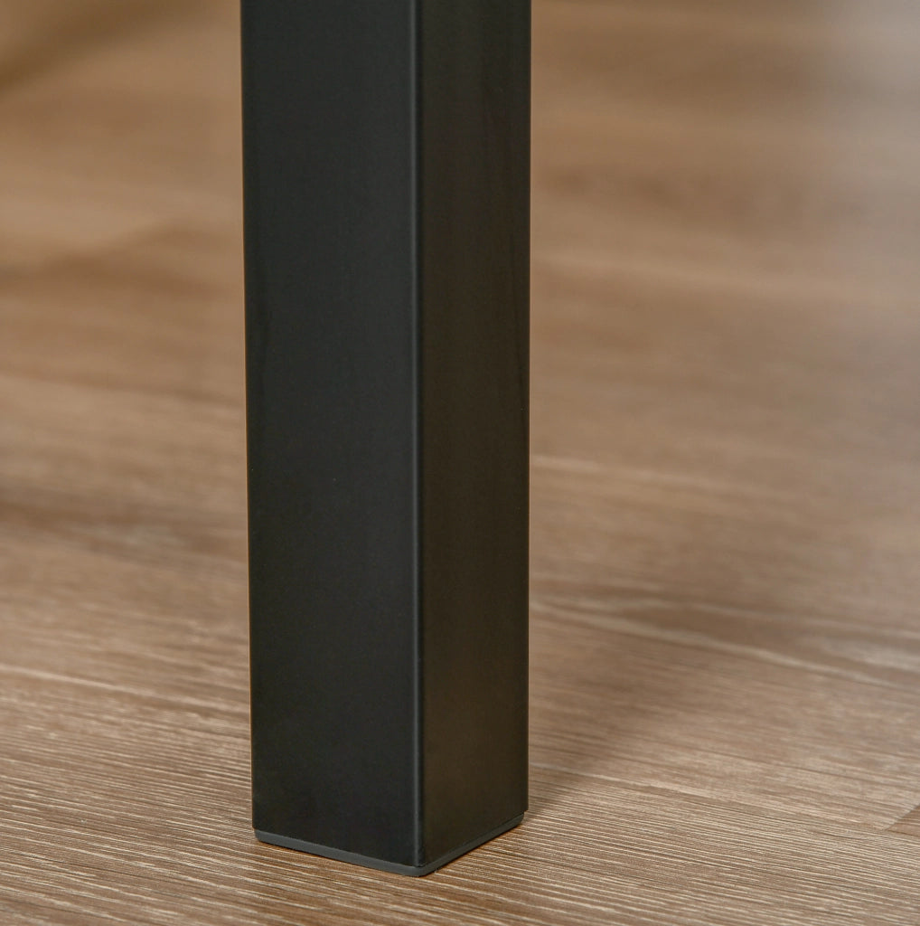 Set tavolo da pranzo salvaspazio MDF naturale e nero