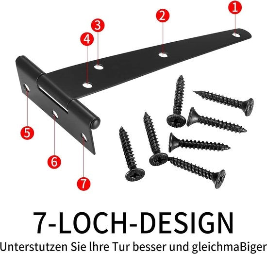 Serrature per porte - a forma di T - serrature per cancelli - in acciaio inossidabile - carico pesante - pieghevoli - cancelli da giardino - porte di stalla - finestra scorrevole - set da 5 pezzi