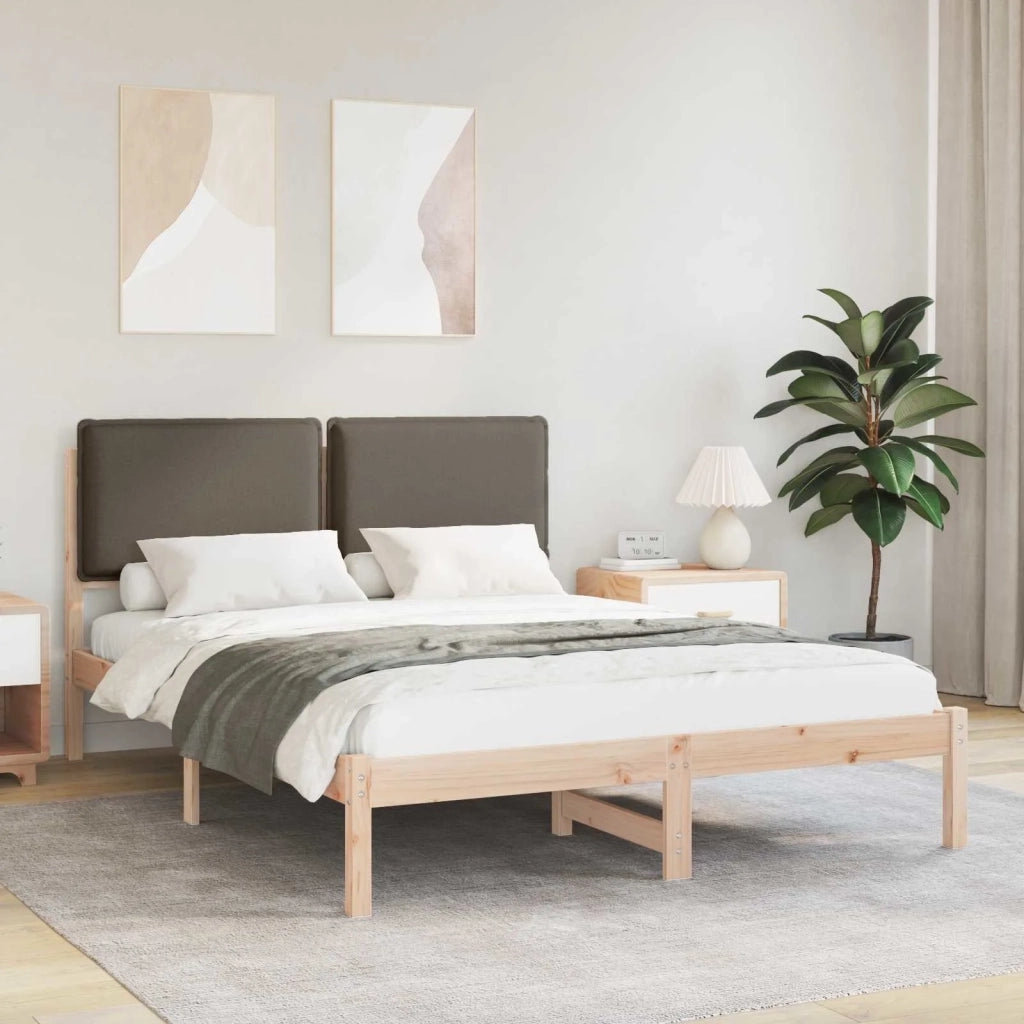 Letto con Testiera Rivestita Talpa 160 x 200 cm Pino massello