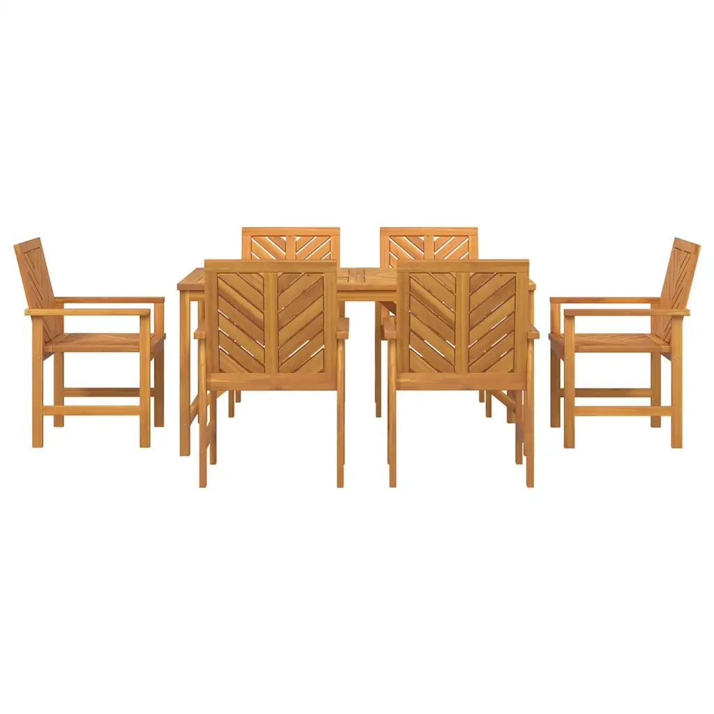 Set da Pranzo per Giardino 7 pcs Marrone 3154107