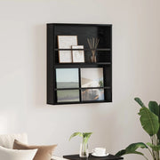 Scaffale per riviste Rovere Nero 60 x 12 x 70 cm
