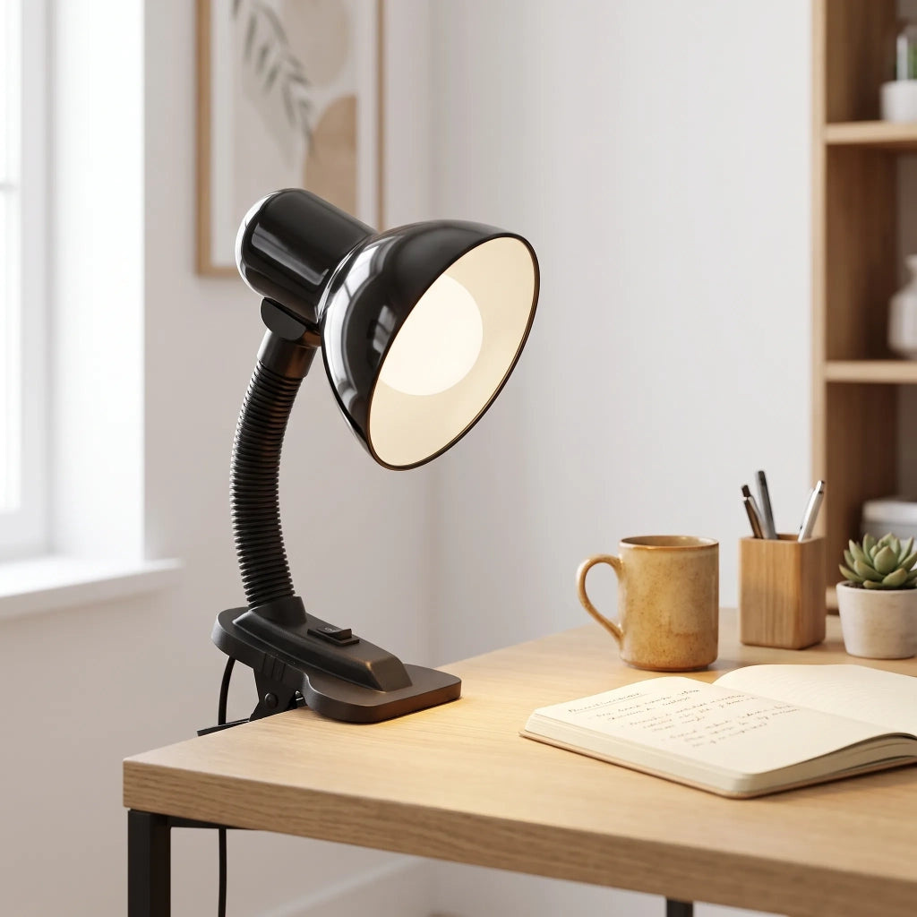 Lampada Da Scrivania E Da Comodino Con Clip Jnh045-1t Black