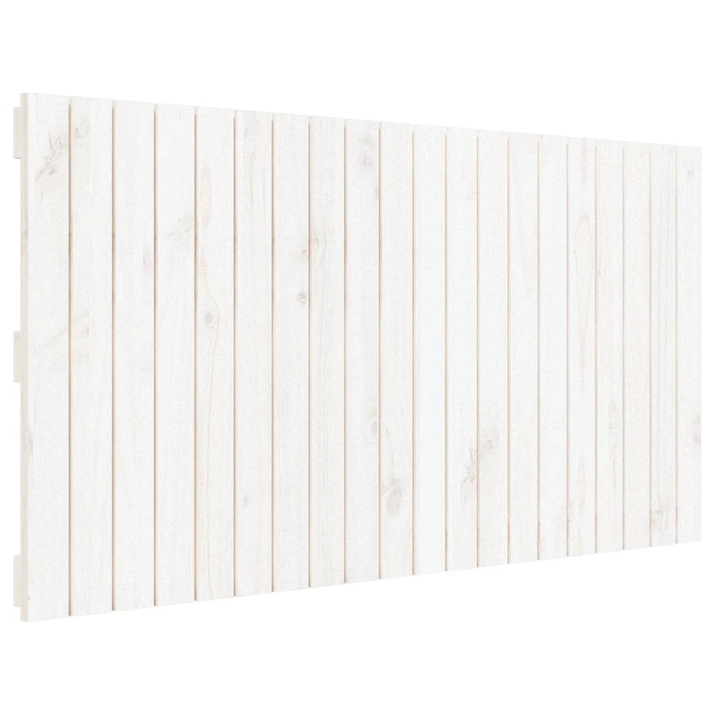 Testiera | Testata da Parete Bianca 127,5x3x60 cm Legno Massello di Pino