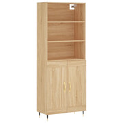 Credenza | Madia | Buffet da pranzo | Armadio da pranzo Rovere Sonoma 69,5x34x180 cm in Legno Multistrato