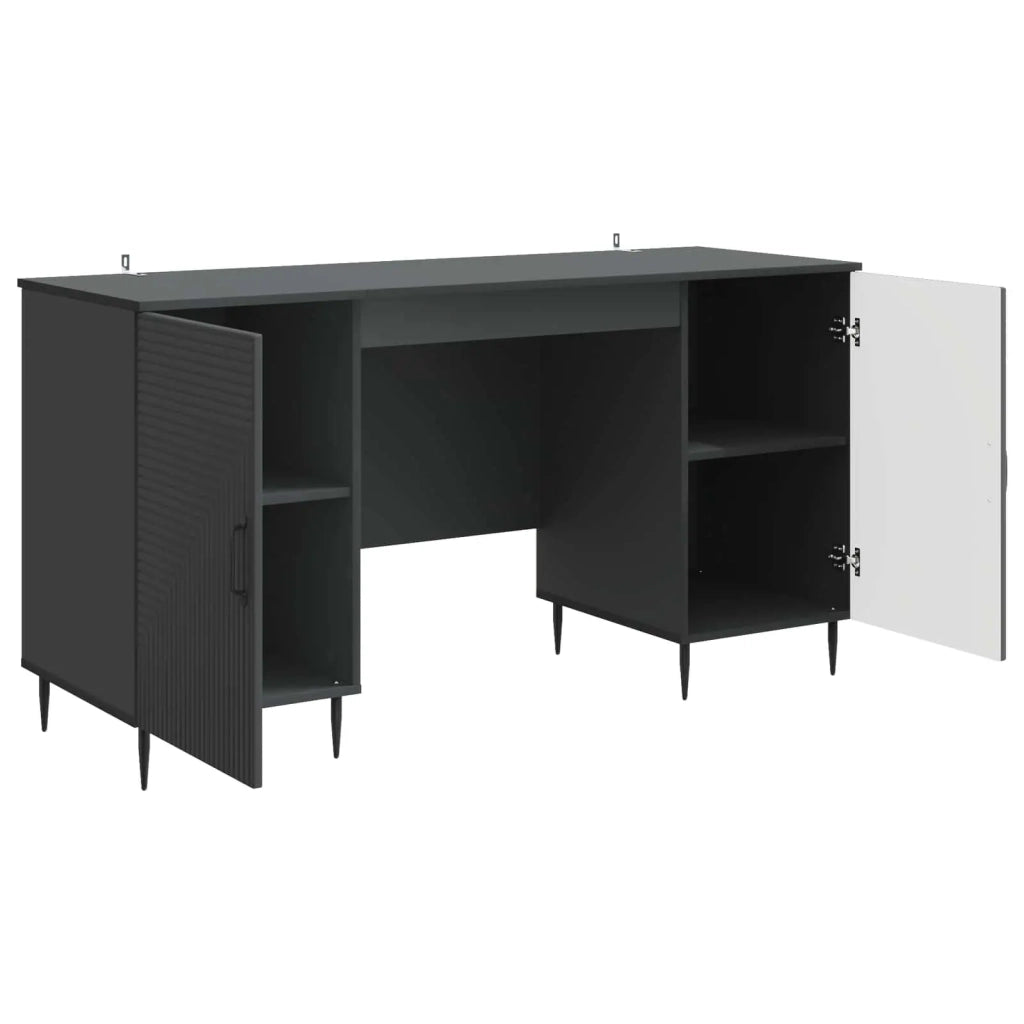 Scrivania Nero 142,5 x 50 x 75 cm Legno ingegnerizzato 3414604